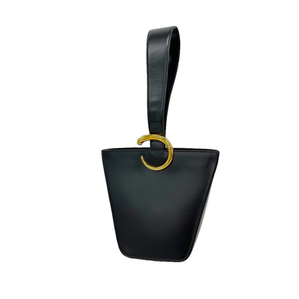 Cartier Panthère Leather Handbag, Black, for Women